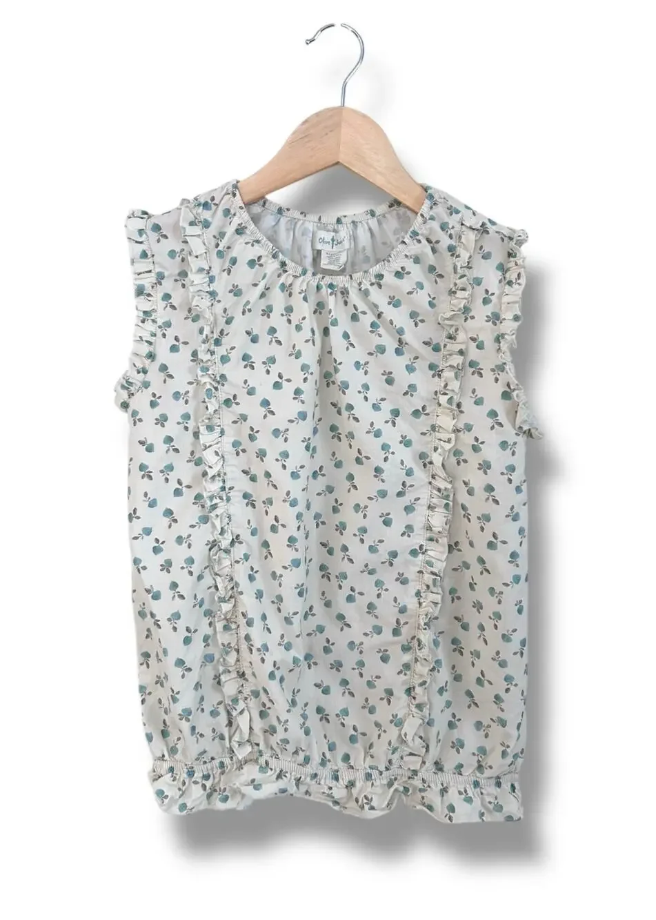 Olive Juice Sleeveless Ruffle Top, Size 10/12